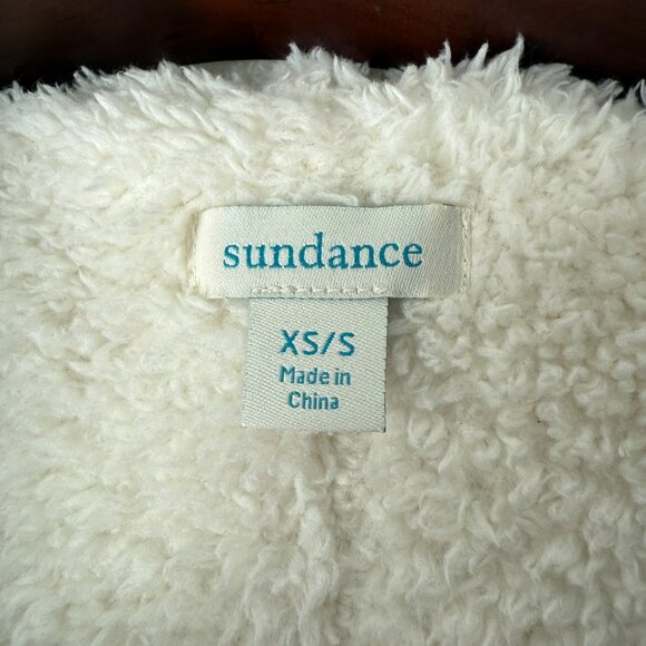 Sundance Linnea Robe Jacket Patchwork Sherpa Lined Boho Multicolor Floral Hooded - Picture 5 of 8